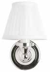fine pleated shade in white Code: BL22 210 ornate light with chrome base and chiffon silver shade Code: BL25 210 Edwardian single round LED light - chrome Code: T50 Edwardian