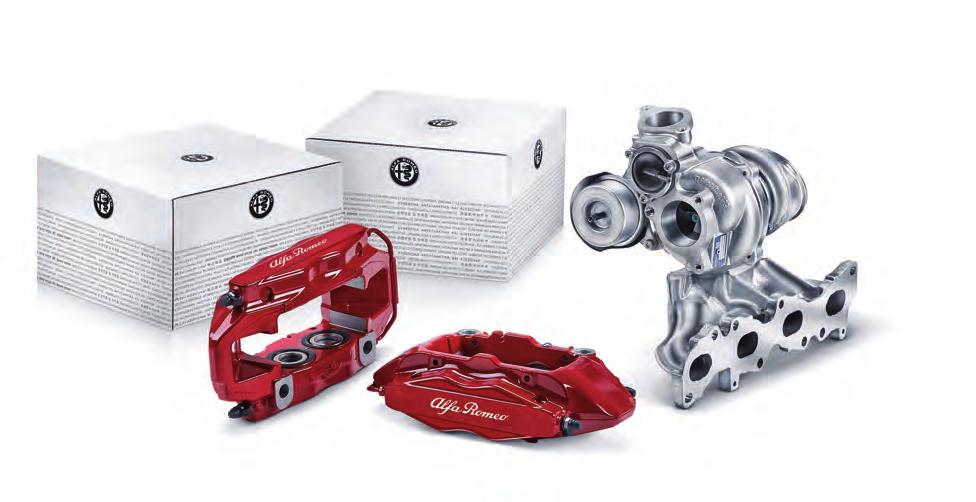 ALFA ROMEO GENUINE SPARE PARTS AND ACCESSORIES PERFECT FOR YOUR VEHICLE, RIGHT DOWN TO THE SMALLEST DETAIL The Alfa Romeo Genuine Spare Parts and Accessories follow the rigid component engineering
