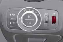 57 upwards to increase light brightness of the instrument panel and of the control button graphics, or turn the ring nut downwards to decrease it.