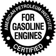 322 MAINTAINING YOUR VEHICLE American Petroleum Institute (API) Engine Oil Identification Symbol This symbol means that the oil has been certified by the American Petroleum Institute (API).
