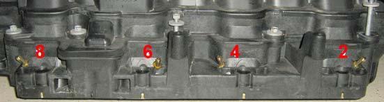 Cut M6x1 thread in these holes. Place the VSI couplings with a lock compound in the inlet manifold.