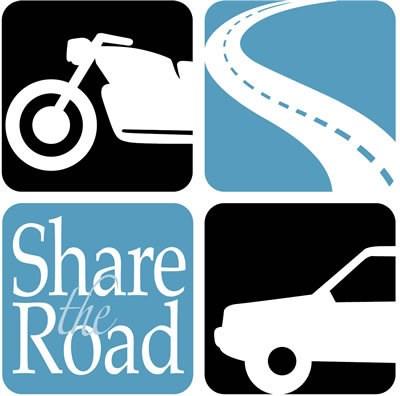 Allow a motorcyclist a full lane width. May is Motorcycle Safety Awareness Month, designed to encourage all drivers and motorcyclists to share the road with each other.