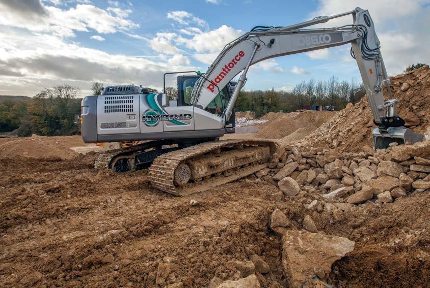 NEW HYBRID TECHNOLOGY KOBELCO SK210H Plantforce are excited to announce the arrival of the new Kobelco SK210HLC-10, the world s first lithium-ion battery powered hybrid excavator.