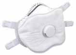 Valved Particulate Respirator Form-fi tted, metal-free mask Exhalation valve for easy breathing Latex-free adjustable straps