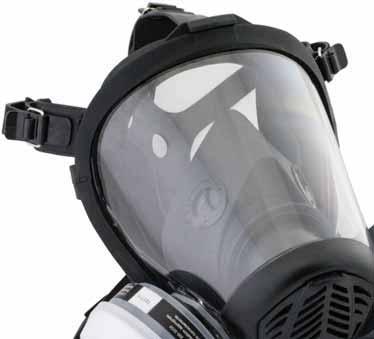 OV/R95 Full-Face Dual Cartridge Respirator FULL FACE RESPIRATORS Full-Face Dual Cartridge Respirator Nose cup prevents lens from fogging Wide lens provides