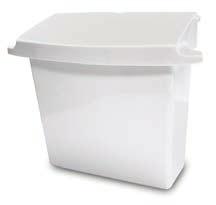 1 kg 0.01 m 3 25 FG750443 Sanitary Bin 3-Gallon Liners 15 per roll N/A 6.8 lb 0.34 ft 3 N/A 3.1 kg 0.01 m 3 25 Sanitary Napkin Receptacles Space-saving and easy to service.