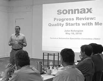 Product Development Takes the Spotlight at 2018 Meeting The Sonnax Technical Automotive Specialties Committee (TASC) Force recently got together for its annual meeting to discuss new product needs