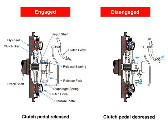 What is the clutch friction disc splined to? A. Input Shaft B.