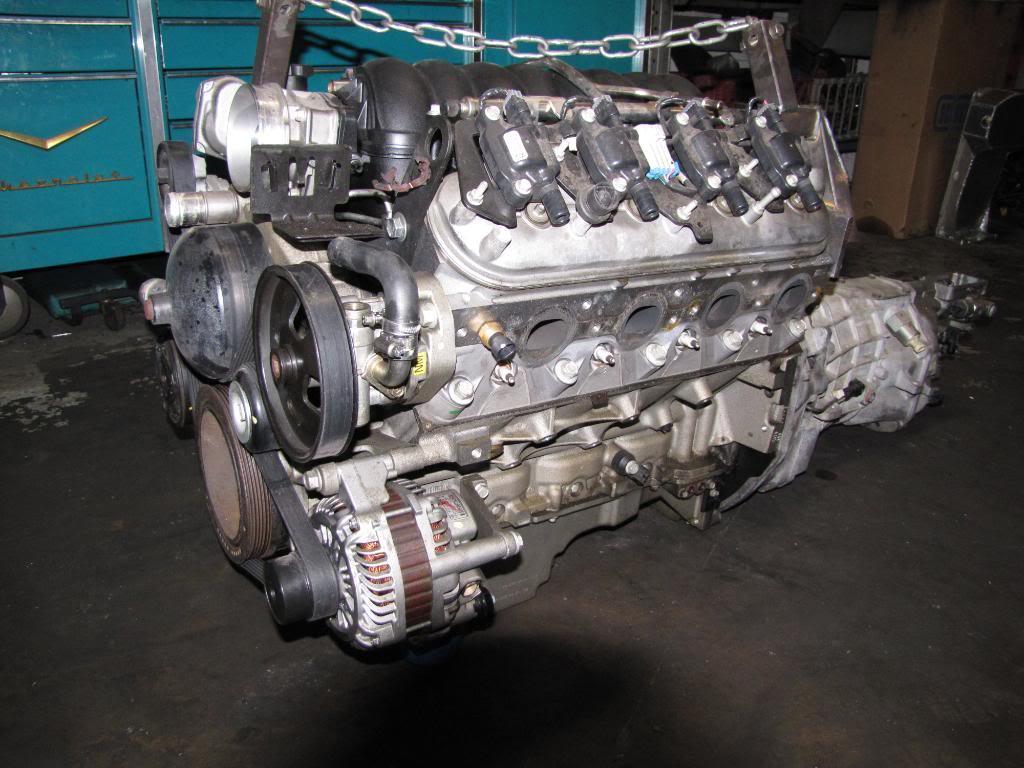 Donor LS2 engine and 6 speed manual trans from a 2006 Pontiac GTO *NOTE: LS2 S fit better because you can remote
