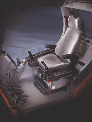 Comfort The work rate of the hydraulic excavator is directly linked to the performance of its operator.