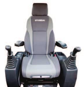 The seat is integrated with console and absorbs console vibration with the seat suspension to reduce operator s