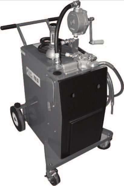 OPERATION PUMPING FROM VEHICLE TO GAS CADDY 1. Position the Gas Caddy near the vehicle and lock the front casters brakes. 2. Attach the ground wire clamp to the vehicle to a known ground surface. 3.