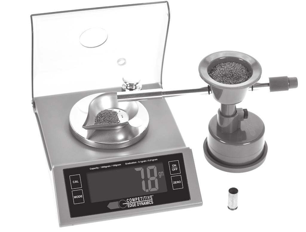 H. Trickling Powder 1. The CED PRO II Scale is designed to allow trickling of powder. This can be used to fine tune a powder charge (load) in use.
