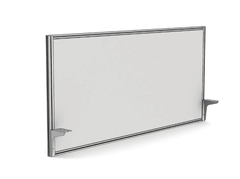 Screen Variations Solid Panel Screen Utilises System 25 Screens Aluminium rails with solid panels or upholstered pinnable polyurethane panels.