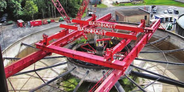 The backbone of this lift system featured Barnhart s 8 girder sections that were connected on the ground to a total length of 180.