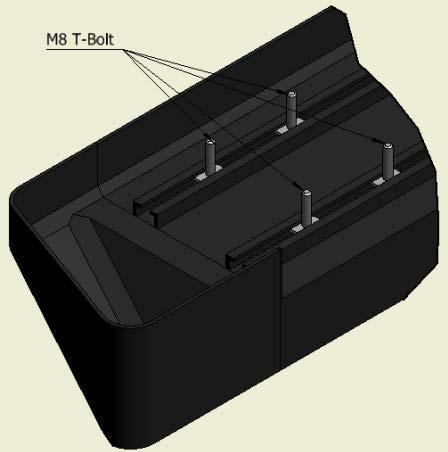 (Fig 20) Slip 6mm T-bolts into the bottom