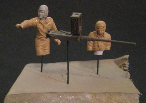 I have decided to put a crew in the turret I am using the Tamiya figures and I have replaced