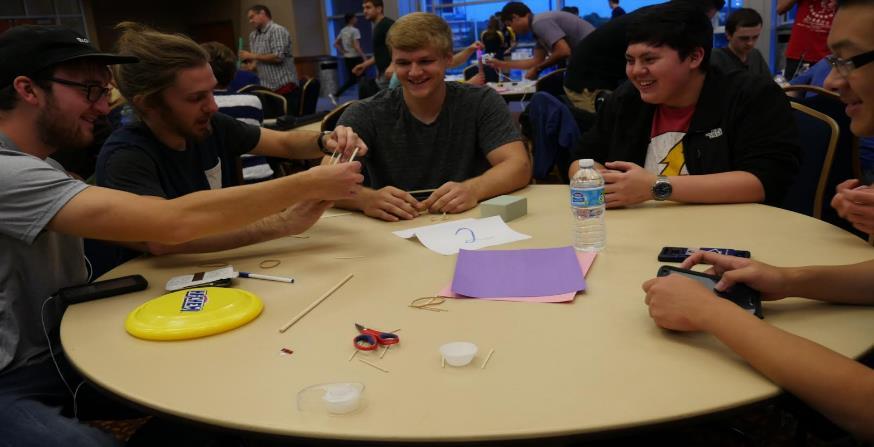 For recruitment this year, the Akronauts had all of the new members create their own rockets limited to the materials they were provided and within the time allotted.