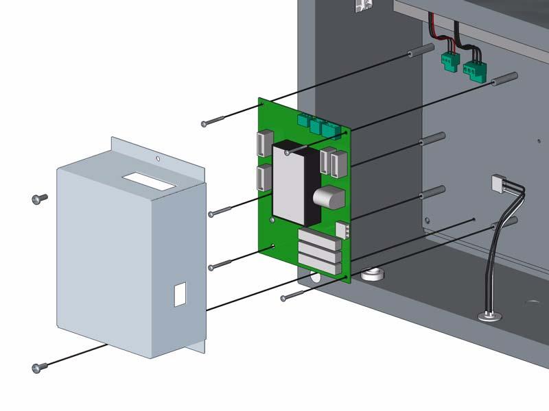 1. Follow Before Servicing procedure, page 14. 2. Unlock and open EasyKey door with its key. 3. Disconnect cables (G1, G2, G3). FIG. 10. 4. Remove 2 screws (H) and remove cover (J). 5.