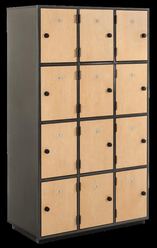 PLS G Series Full height lockers, available in 8 door or 12 door configuration.