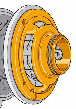 With this turbocharger, the adjustment mechanism is held in place by a cage structure or so-called insert, which is bolted to the bearing housing.