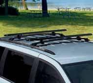 ROOF-MOUNT BIKE CARRIERS. Both carriers accommodate virtually all types of modern bike designs.
