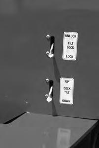 m WARNING OPERATORS MUST RELEASE TILT LOCK PRIOR TO LOADING/UNLOADING. FAILURE TO DO SO WILL RESULT IN DAMAGE TO YOUR TRAILER AND/OR EQUIPMENT.