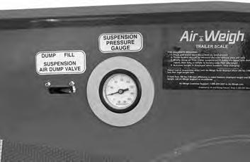 Suspension Pressure Gauge An air bag pressure is provided to determine the amount of weight on each axle.