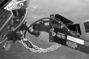 Incorrect rigging of the safety chains can result in loss of control of the trailer, leading to serious injury or death, if the trailer uncouples from the tow vehicle.