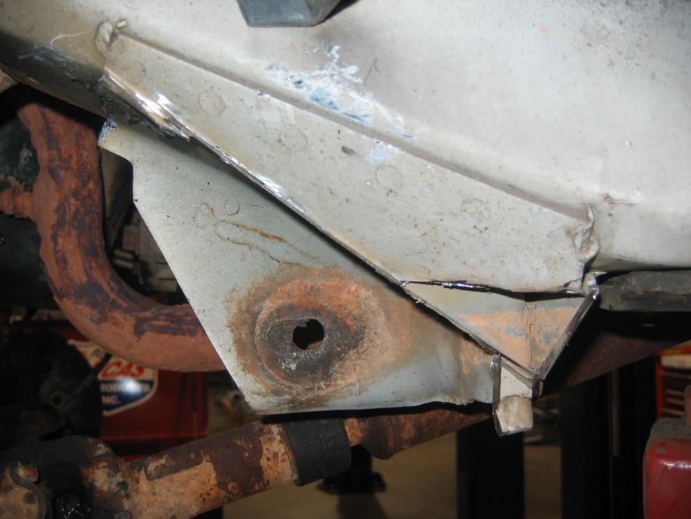 4. The lower control arm mounting point at the frame must be removed. Rusty s Off Road recommends using a sawzall, cutting wheel, or plasma cutter.