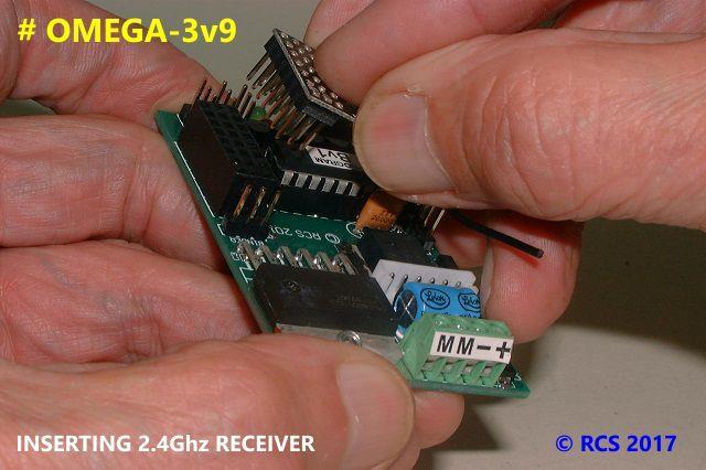 - 2 - INSTALLING THE #OMEGA-3v9k ESC. We usually supply the # OMEGA-3v9k ESC with a Lemon brand Rx which is simply plugged in upside down on the ESC pcb in the 24 pin socket.