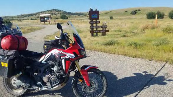 Based on the luggage on his Africa Twin, it appears a Park2Park stop was combined with an off-road venture.