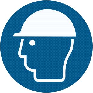 Safety helmet The helmet protects the head from falling parts and oscillating loads on the