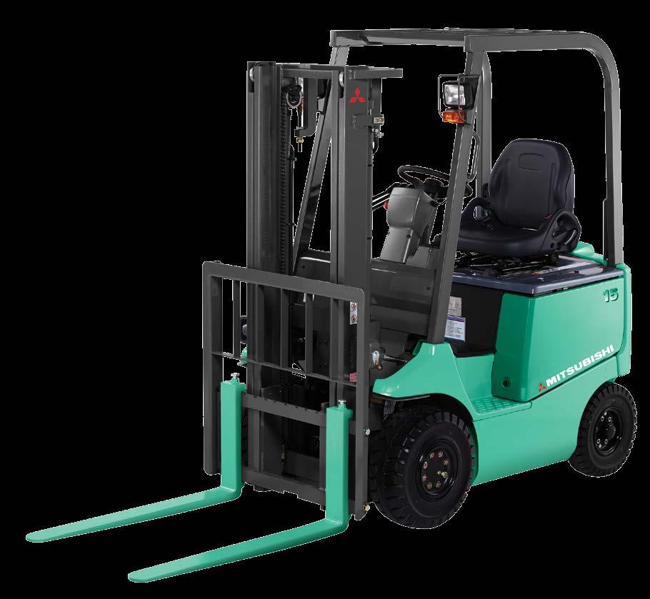 1 Delivering What You Need Mitsubishi Forklift Trucks FB-CA1 Series Four-wheel electric Mitsubishi forklift trucks match up to engine-powered forklift trucks in performance.