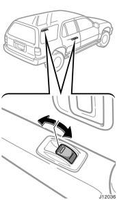 CAUTION Power back window Rear passengers door switches To avoid serious personal injury, you must do the following.