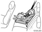 (B) CONVERTIBLE SEAT INSTALLATION A convertible seat is used in forward facing and rear facing position