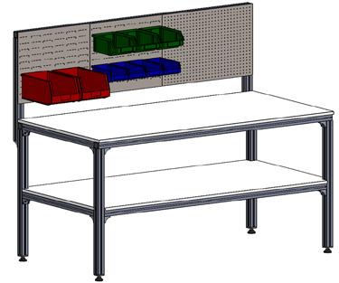 WORK BENCHES & TROEYS MADE TO ORDER Optional backboard Solid 6mm MDF Melamine bench top Trolleys Strong solid frame Optional