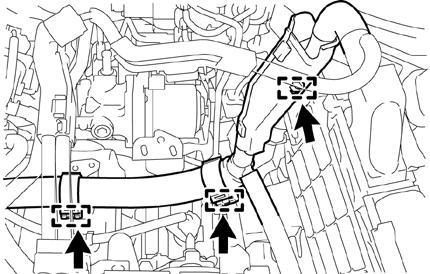 COMPLETELY REMOVE THE BRAKE MASTER CYLINDER RESERVOIR WITH BRACKET 11. REMOVE THE No.5 BRAKE ACTUATOR BRACKET a) Disengage the clamp. b) Remove the 2 nuts and the bracket.