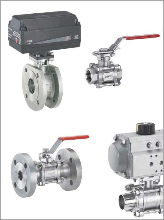 Metal ball valves For clean, inert, corrosive liquid and gaseous media and steam.