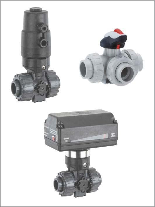 Plastic ball valves For clean, inert, corrosive liquid and gaseous media, high corrosion resistance.