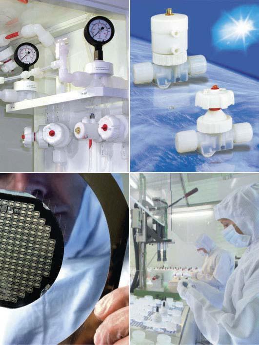 High Purity the valves with a "clean record" Valves, Measurement and Control systems for semiconductor, microelectronics and solar industry, manufacture of TFT / LCD screens and optoelectronics