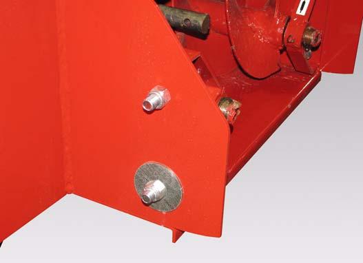 Install the axle pin through the center (Item 4) [Figure 95] (or desired) hole in the hopper frame.
