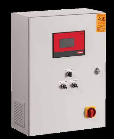 protection Wall-mounted control panel Integrated Driver General Properties Special PLC designed for booster and circulation installations Manual - automatic operation Thermal - magnetic engine