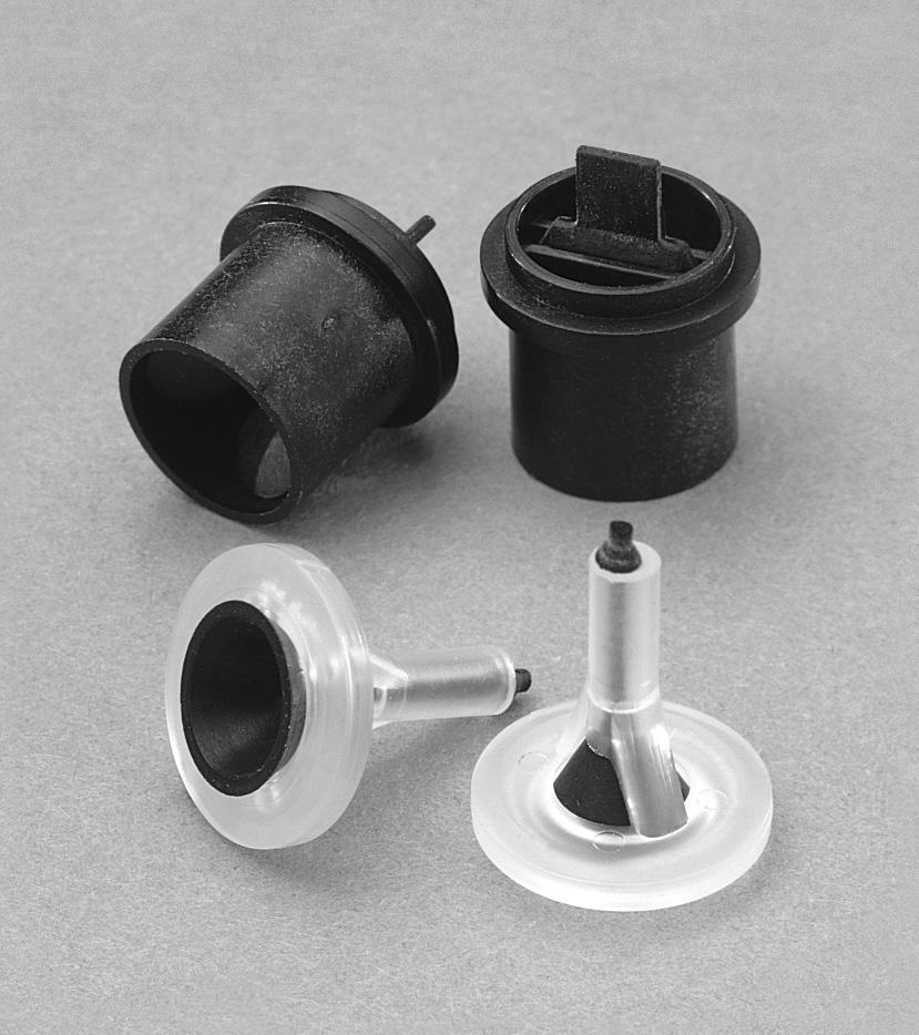 available: poppet valve or 2-piece valve.