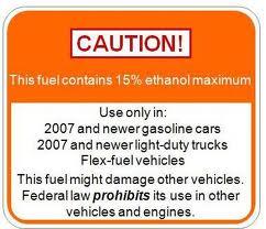 Labeling and Potential Liability Hurdles to E15 EPA s proposed label (below) likely will discourage motorists from using E15 and needs to be fixed.
