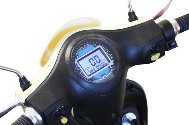 Releasing the throttle grip will reduce the speed. The three-position speed switch controls the top speed. The I symbol limits the top speed to 7 MPH. The II symbol limits the top speed to 14 MPH.