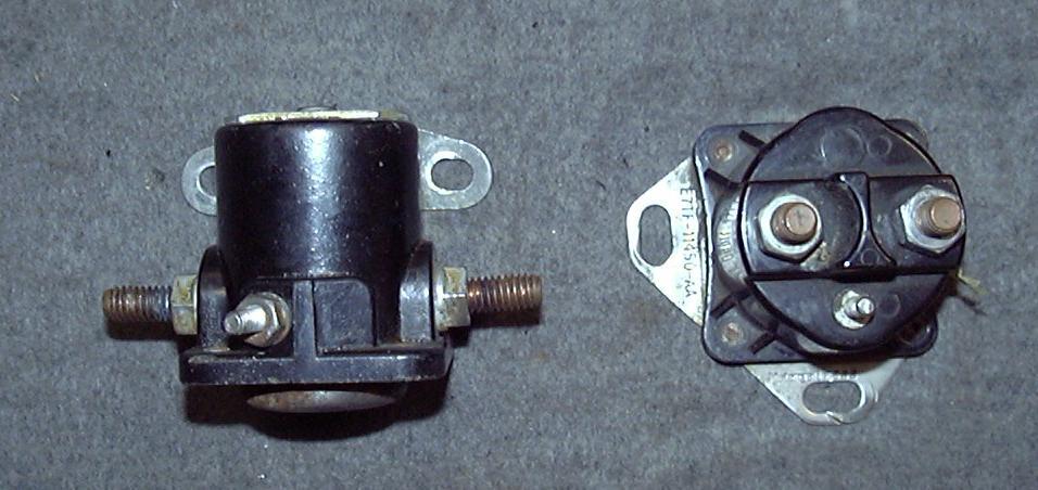Remotely Mounted Starter Solenoids Used with movable pole shoe