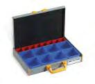 343 mm EEP TOOL CSES Order no. VL 004 Case with boxes im. 438x292x102 mm (WxxH) Internal solutions with: 4 green, 4 blue boxes.