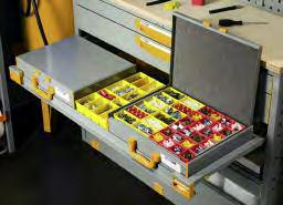 Wide range of dividing options of the drawers by means of plastic or