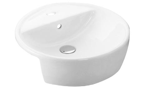 Mid-sized with generous bowl size Useful flat soap platform area Capacity 6.